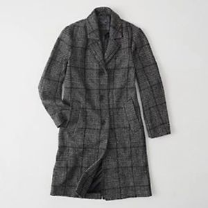 Abercrombie & Fitch plaid wool coat